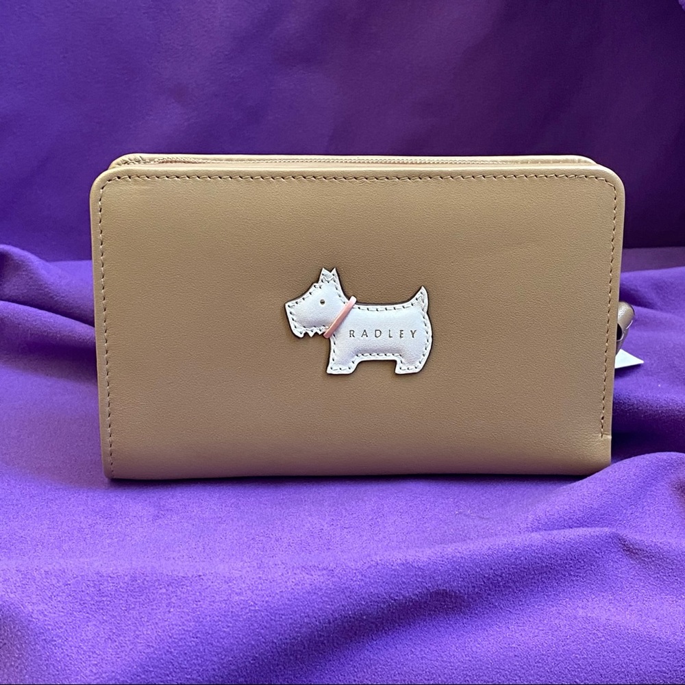 RADLEY LONDON Tan Wallet with White Dog Logo